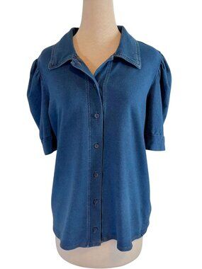 Womans Blue Blouse Large